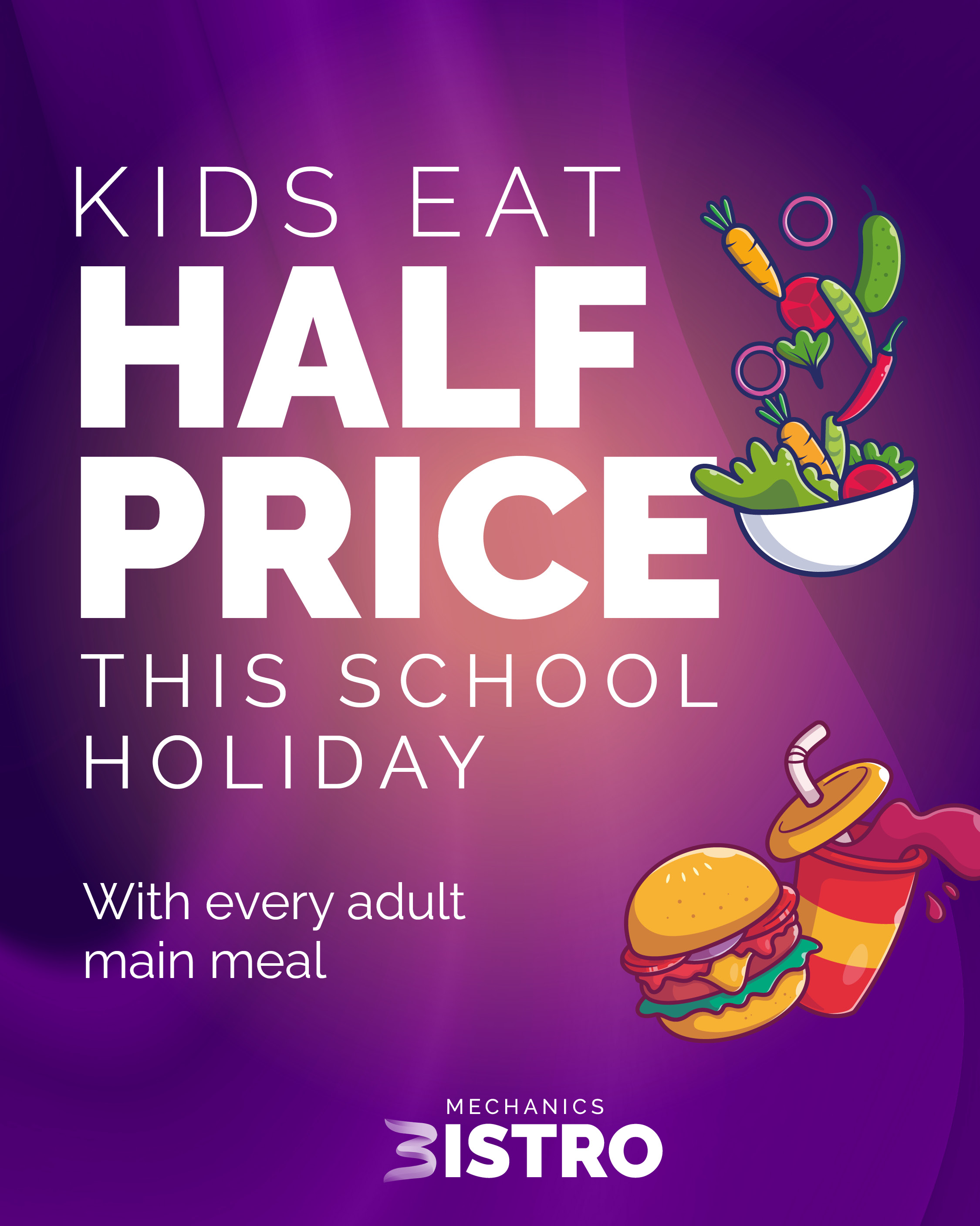 Mechanics Bistro kids eat half price