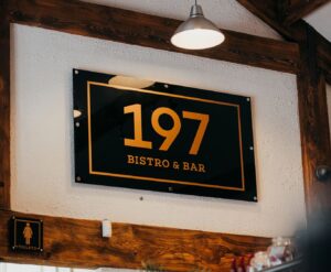 197 bistro sign