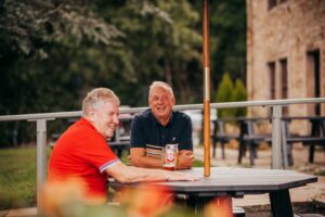 golfers outside 197 bistro