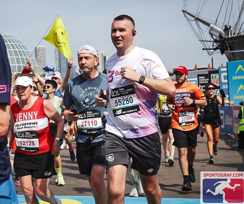 John running the 2026 TCS London Marathon for BLC