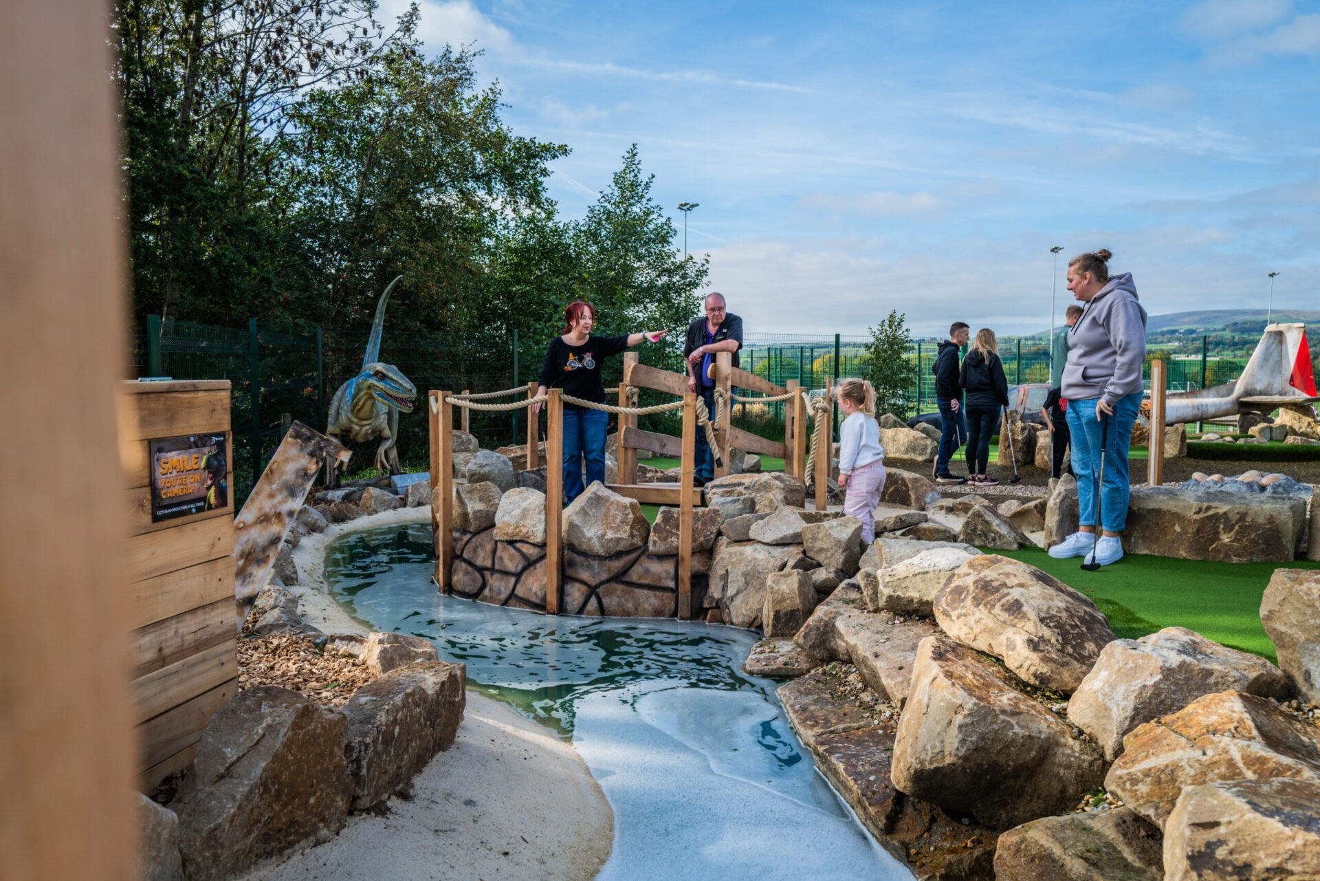 Dino-mite day out: Adventure golf goes Jurassic in Burnley
