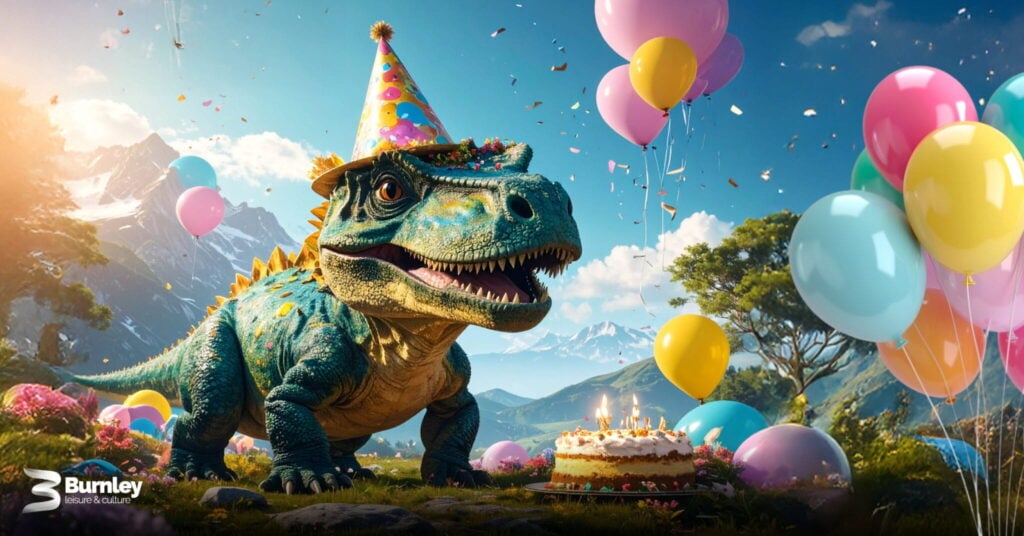 Dinosaure and balloons