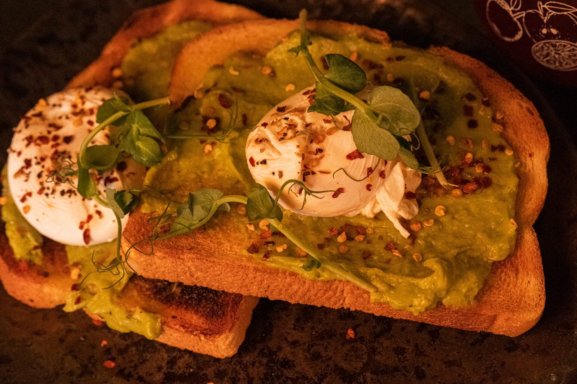 Delicious avo and poached egg on toast - 197 Bistro