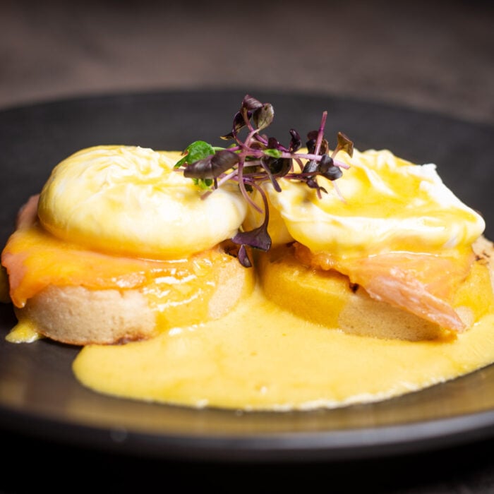 Eggs Benedict on toast