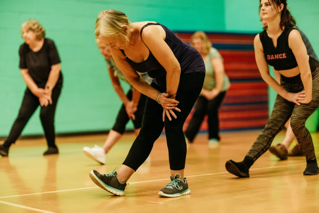 Group of woman stretching