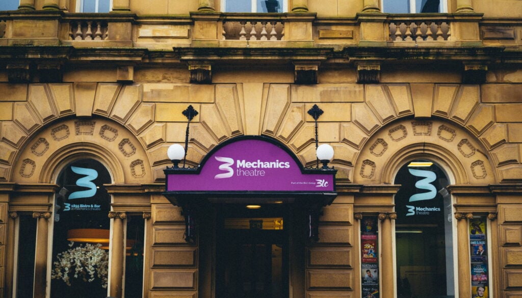 Entrance to Burnely Mechanics Theater