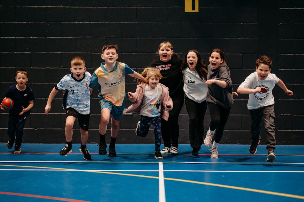 Children running and having fun