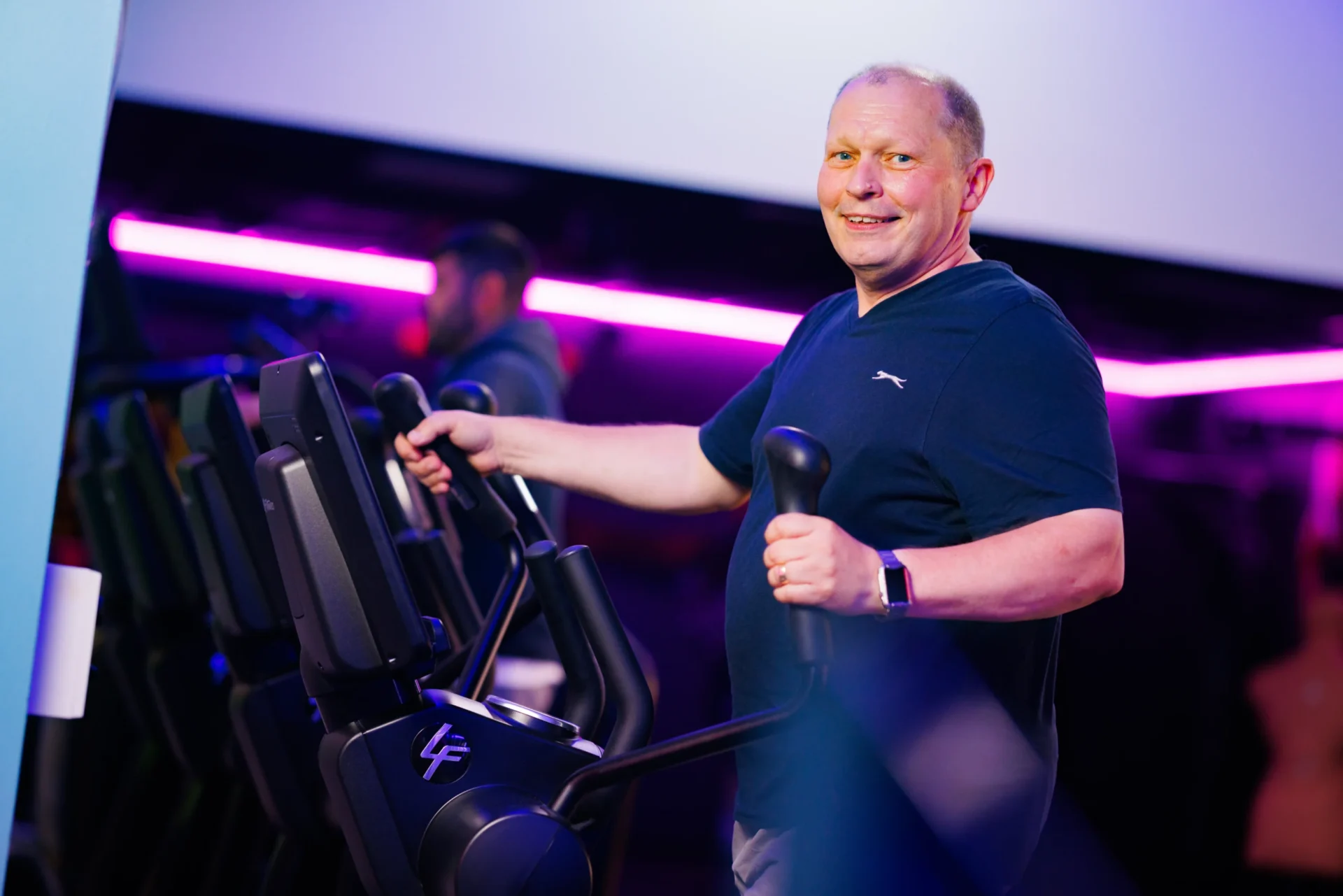 Man running on the treadmill