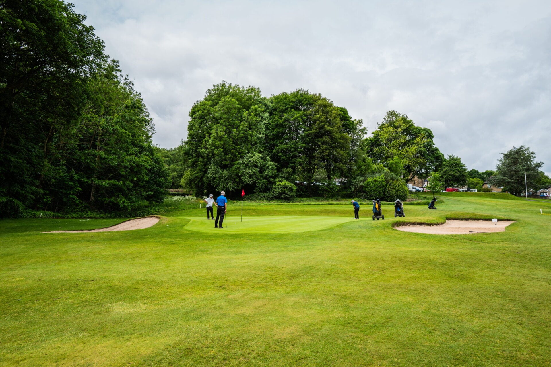 Men playing a round of golf