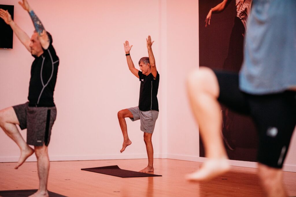 Man doing yoga pose