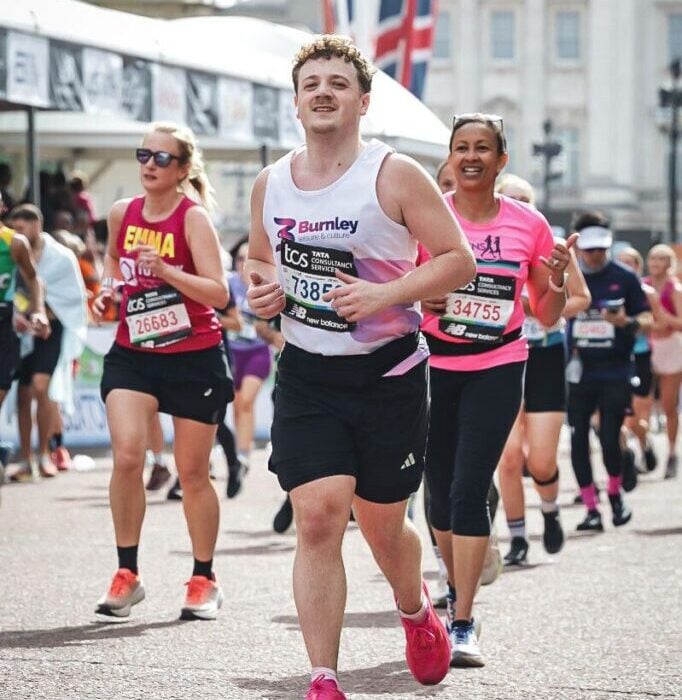 Man running the London Marathon