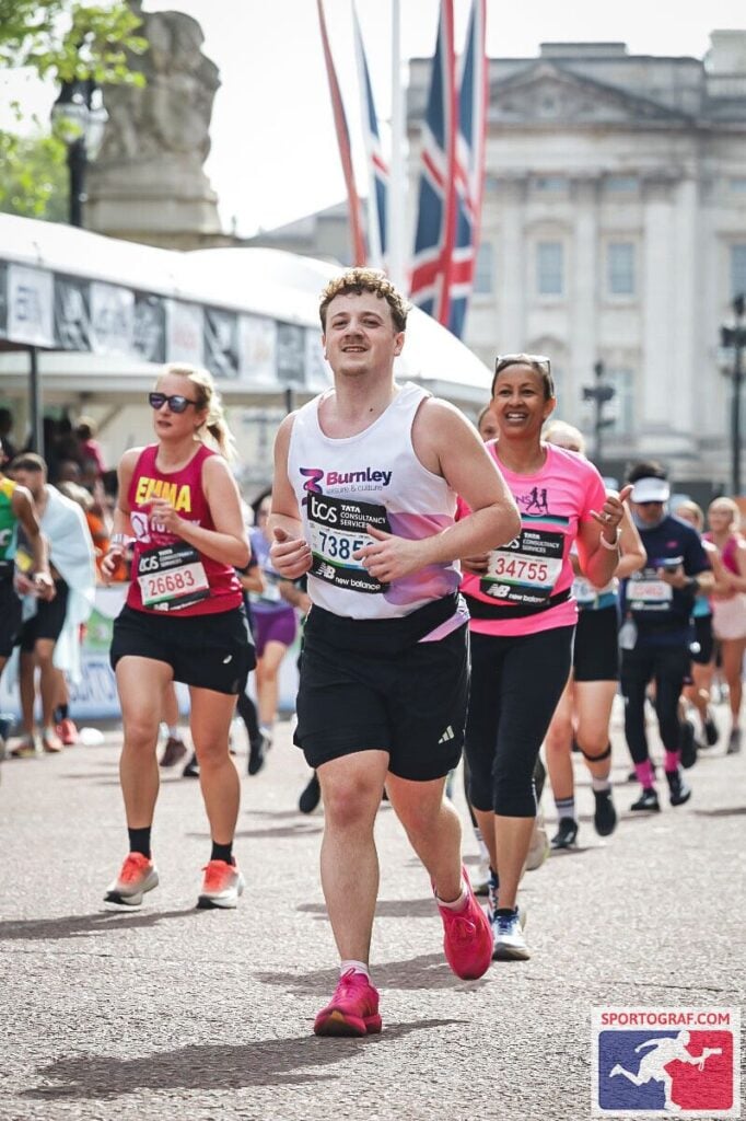 Man running the London Marathon