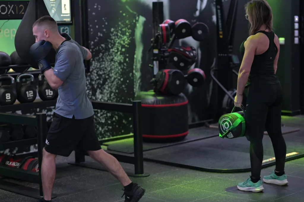 Boxing in the gym