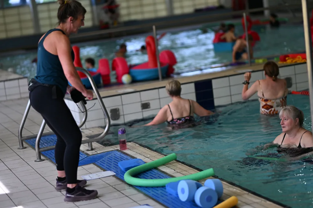 Ladies taking part in a Good Boost fitness class